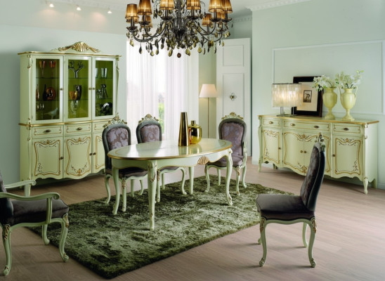 Desing Italienische Möbel Luxus Esstisch Esszimmer Holz Möbel Klassisches Stil Heller