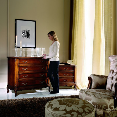 Design Möbel Stil Barock Grosse Kommode Braun Luxus Italienische Möbel Neu