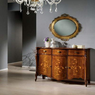 Design Möbel Stil Barock Kommode Schrank Braun Design Luxus Holz