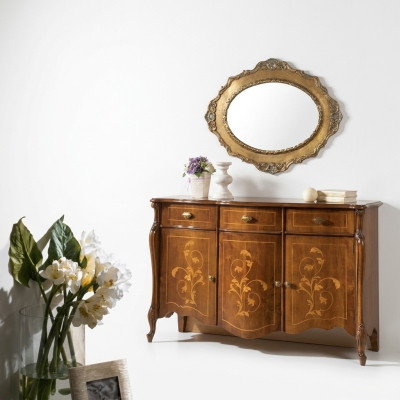 Design Möbel Stil Barock Kommode Schrank Braun Design Luxus Holz