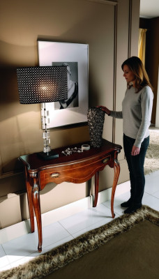 Holz Italienische Möbel Konsolentisch Braun Möbel Stil Barock Design Möbel Neu
