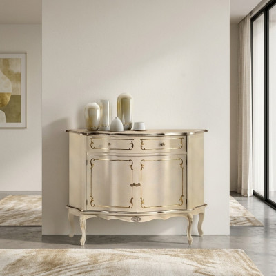 Luxus Italienische Holz Möbel Kommode Weiß Buffet Schrank Wohnzimmer