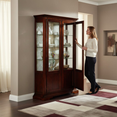 Schicker Designer Italienische Luxus Holz Möbel Barock Stil Schrank Vitrine Wohnzimmer