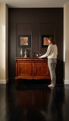 Italienische Möbel Design Kommode Schrank Braun Luxus Holz Stil Barock