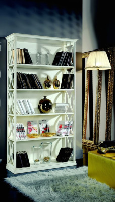 Design Luxus Bücher Regale Weiß Klassischen Stil Schrank Holz Italienische