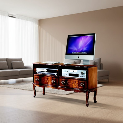 Wohnzimmer Holz Möbel Sideboard tv Lowboard rtv Schrank Barock Neu
