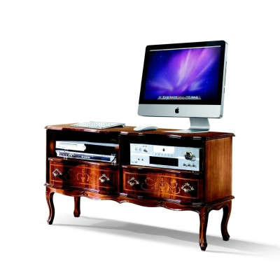 Wohnzimmer Holz Möbel Sideboard tv Lowboard rtv Schrank Barock Neu