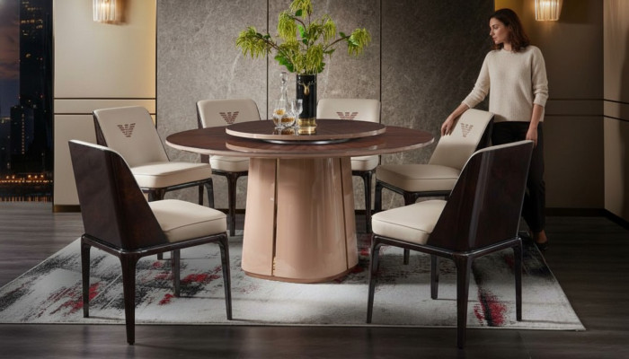 Esstisch Tisch Möbel Lehnstuhl Stuhl Set 5tlg. Gruppe Design Esszimmer