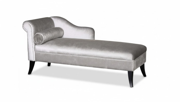 Chaiselongue Kreative Möbel Wohnzimmer Modern Design Sofa Stoff Silber