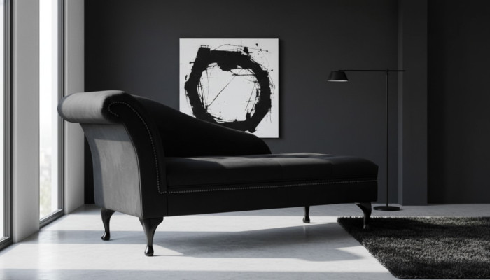 Chaiselongue Elegante Liege Chesterfield Liegen mit Knöpfen Samt Chaiselounge