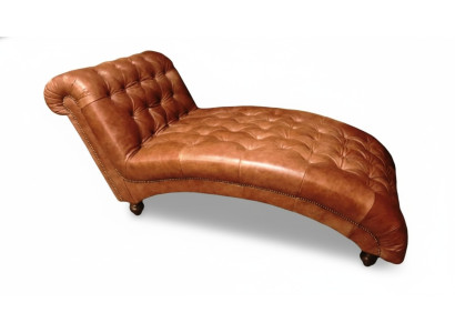 Chesterfield Braun Chaiselongue Möbel Liege Wohnzimmer Moderne 