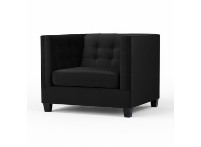 Chesterfield Sessel Kreative Möbel Textil Stoff Schwarz Neu Wohnzimmer
