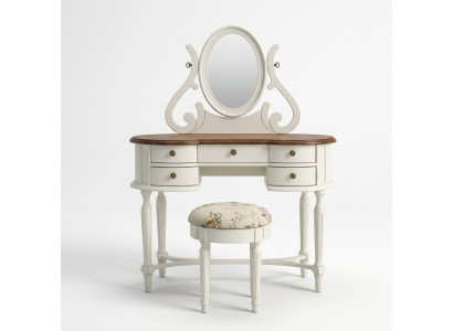 Schminktisch Spiegel Hocker Komplett Kommode Schlafzimmer Landhausmöbel Konsole