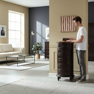 Kommode Designer Kommoden Kommodenschrank Schrank  Designer Schrank Regal rund