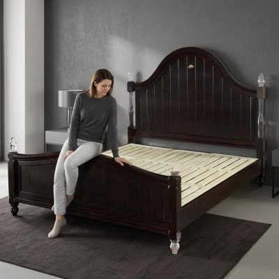 Designer Bett Landhaus Holz Hotel Metall Betten Doppel Schlaf Zimmer Holz möbel