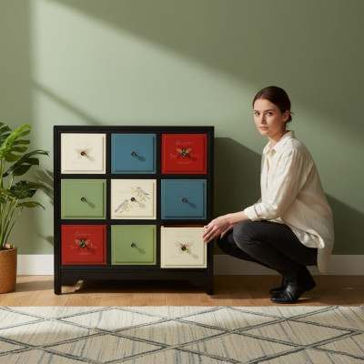 Landhaus Kommode Schrank Kommodenschrank Große Massivholz Kommoden