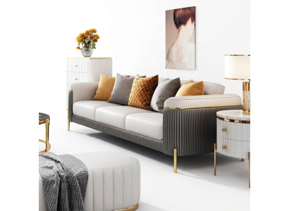Sofagarnitur 321 Sitzer Set Design Sofa Polster Couchen Couch Modern Tisch Neu