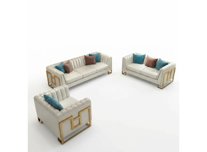 Sofagarnitur 3+2+1 Sitzer Wohnlandschaft Sofa Couch Polster Garnitur Sofas