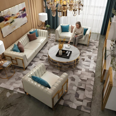 Luxus Möbel Sofagarnitur Couch Sofa Polster 3 2 1 Sitzer Couchtisch 4tlg