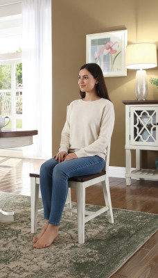 Esszimmer Stuhl Set 1X Stühle Sessel Luxus Möbel mit Armlehnen Echtholz Land