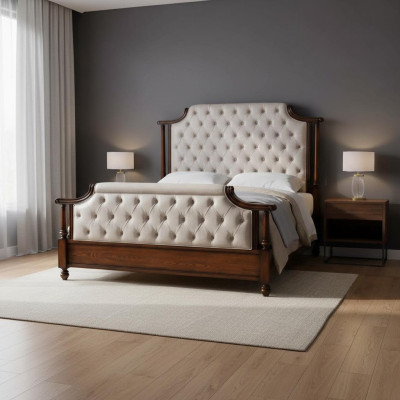 Bett Polster Design Luxus Doppel Hotel Betten Schlaf Zimmer Leder Chesterfield