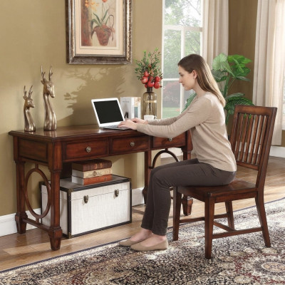 Schreibtisch 2tlg. Set Büro Einrichtung Tisch Holz Design Möbel Schrank Computer
