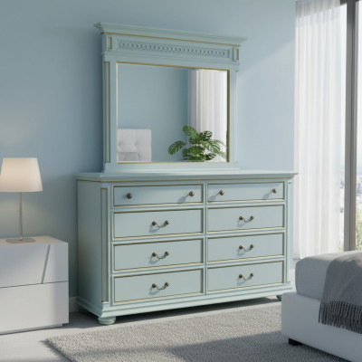 Elegante Stil Möbel Schlafzimmer Kommode Schrank Klassische Anrichte mit Spiegel