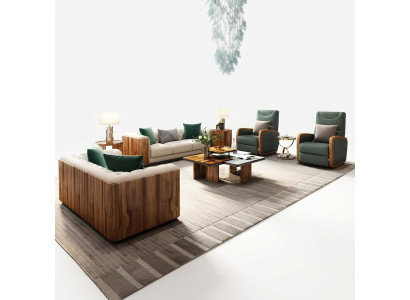 Luxus Möbel Sofagarnitur Couch Sofa Polster Designer Möbel 4tlg. Leder