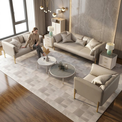 Sofagarnitur 321 Sitzer Set Design Sofas Couchen Leder Polster Relax