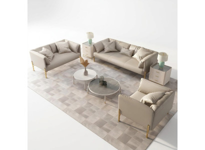 Sofagarnitur 321 Sitzer Set Design Sofas Couchen Leder Polster Relax