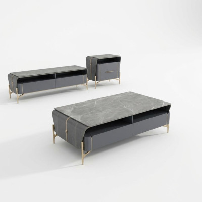 Couchtisch Sideboard 2tlg Wohnzimmer Tisch Lowboard Möbel Schrankwände