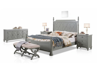 Klassisch Bett 2x Nachttisch 3tlg. Schlafzimmer Set Betten neu Luxus 150x200 Neu