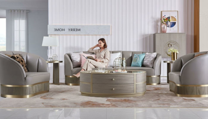 XXL Big Sofa Couch Polster Garnitur 4+1 Sitzer KlassischTextil Sofas Couchen
