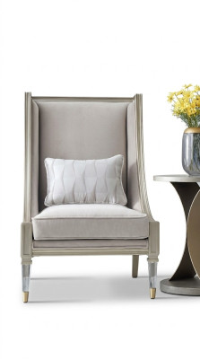 Klassische Ohrensessel Sessel Couch Sofa Polster Sitz Lounge Relax Club Stoff