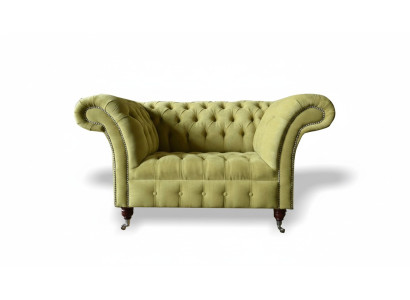 Chesterfield Sofa Couch Polster Garnitur 1,5 er Sofas Klassisch Einsitzer
