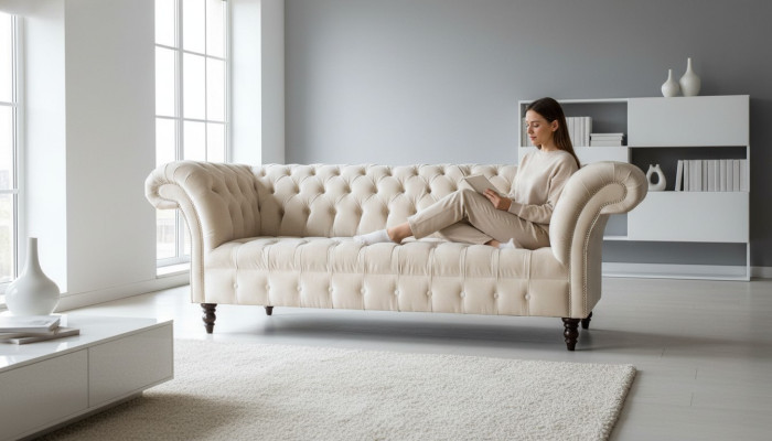 Chesterfield 3 Sitzer Neu Polster Sitz Couch Sofa Garnitur Big Couchen