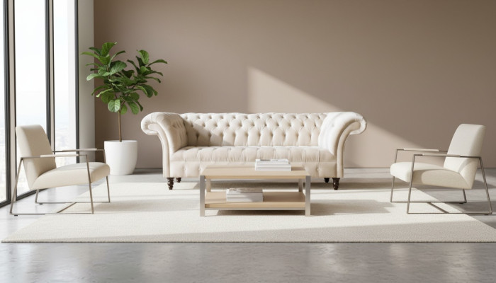 Chesterfield 3 Sitzer Neu Polster Sitz Couch Sofa Garnitur Big Couchen