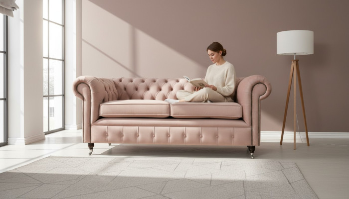 Design Polster Sitz Couch 3 Sitzer Sofa Chesterfield Sofas Couchen Textil Stoff
