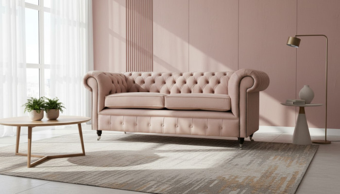 Design Polster Sitz Couch 3 Sitzer Sofa Chesterfield Sofas Couchen Textil Stoff