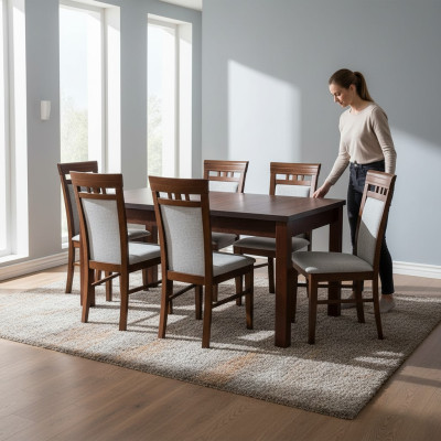 Esstisch 6x Stühle Esszimmer Set Gruppe Garnitur Tisch Sitzgruppe 7tlg.
