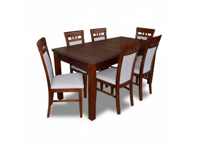 Esstisch 6x Stühle Esszimmer Set Gruppe Garnitur Tisch Sitzgruppe 7tlg.