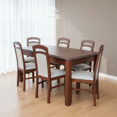 Komplett Set Esstisch + 6 Stühle Esszimmer Garnitur Ess Gruppe Tisch Tische 7tlg