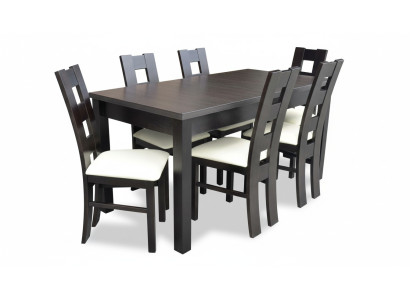 Esszimmer Design Möbel Stuhlgruppe Tisch 6 Lehn Stühle Set Garnitur Neu 7 tlg.