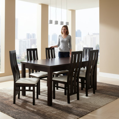 Esstisch Esszimmer Komplett Set 6x Stühle Set Ess Gruppe Holz Tisch Tische 7tlg