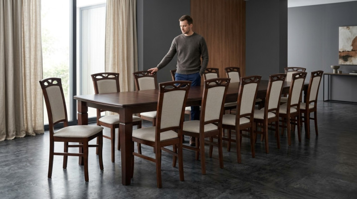 Esstisch 12 x Stühle Esszimmer Set Essgruppe Moderne Stuhle Tisch Tische 13tlg.