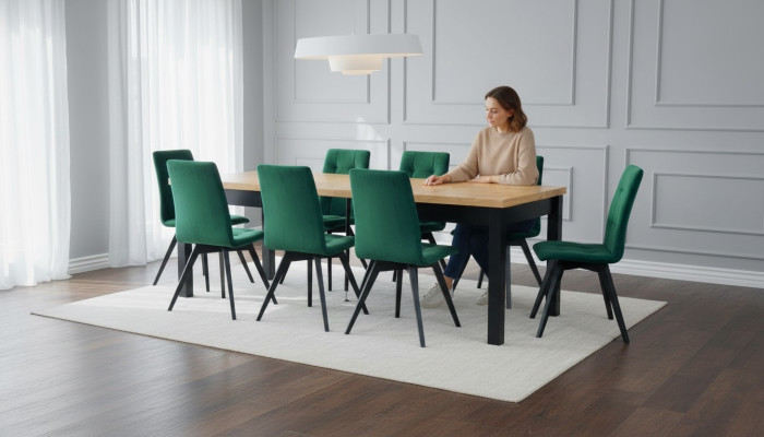 Esszimmer Set Luxus Tisch 6x Stühle Esstisch Lehnstühle Garnitur 7tlg.Gruppe Neu