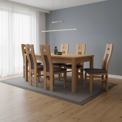 Esszimmer 6x Lehnstühle 7tlg Set Klassische Garnitur Esstisch Stuhl Gruppe Luxus