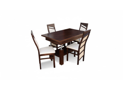 Design Esszimmer Set Garnitur 5tlg Holz Möbel Küchen 4x Stuhl Tisch Lehnstühle