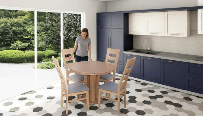 Esstisch 4 x Stühlen Esszimmer Set Essgruppe Holz Tisch 5tlg. Gruppe Garnitur