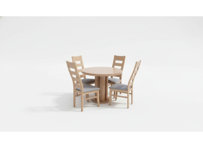 Esstisch 4 x Stühlen Esszimmer Set Essgruppe Holz Tisch 5tlg. Gruppe Garnitur
